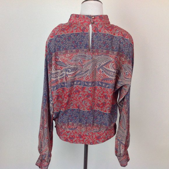 Vintage Wilroy Traveller Top Womens Large Boho Flo - Picture 5 of 6